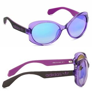 Adidas Originals Sunglasses 100% UV Protection Butterfly Shape Mirrored Lilac